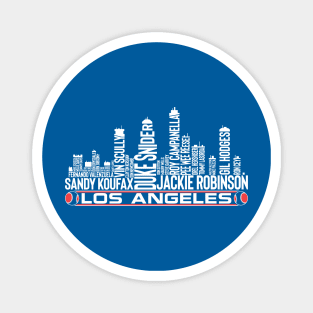 Los Angeles Baseball Team All Time Legends, Los Angeles City Skyline Magnet